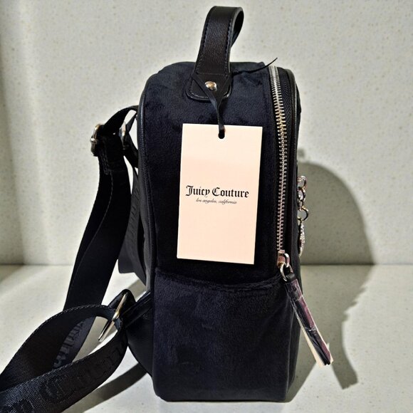 Juicy Couture Black/Pink Girlie Royalty Medium Backpack NWT main image 12